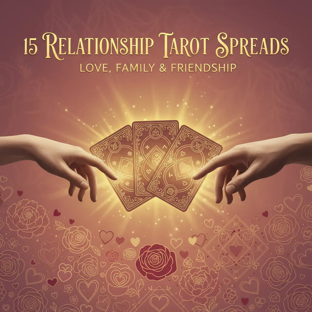 15 Relationship Tarot Spreads guide cover
