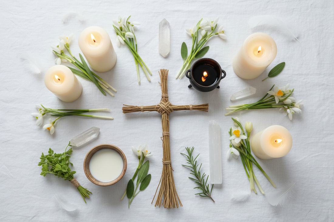 Imbolc Altar: A Complete Guide to Brigid's Day Altar Design, Crystals & Purification Ritual
