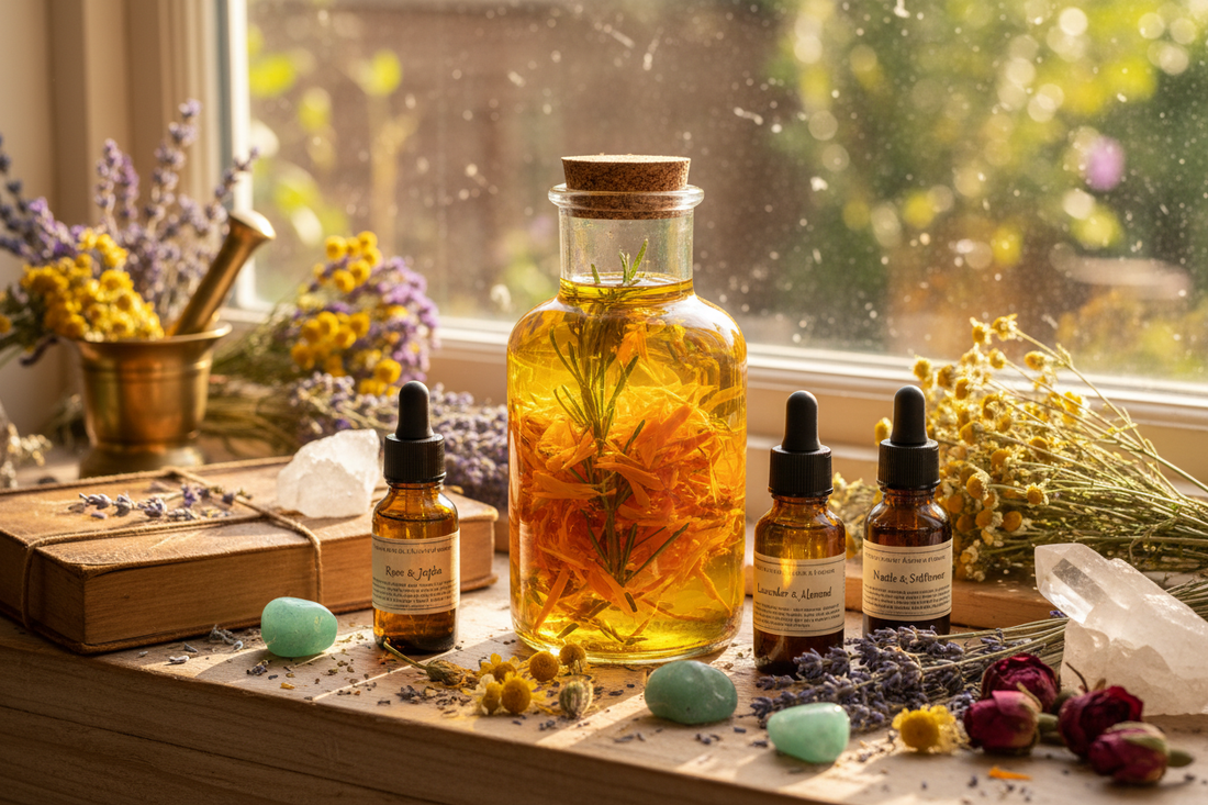 Infused Oil Magic: Making Magical Carrier Oils from Wild Plants