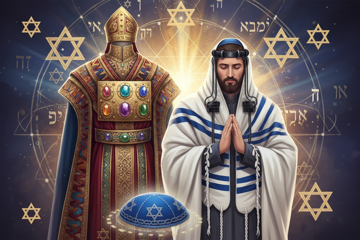 Jewish Ritual Garments: Tallit, Tzitzit, and High Priest Vestments ...