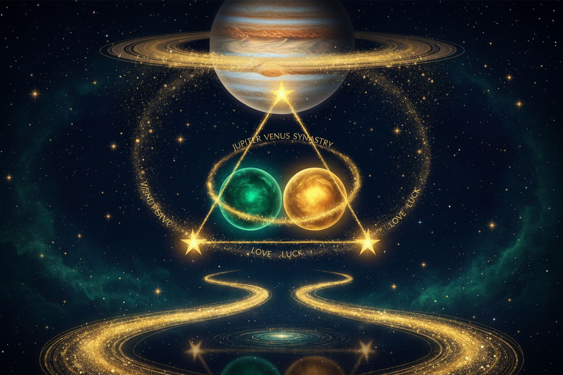 Jupiter Conjunct Venus Synastry: The Luckiest Love Aspect in Astrology