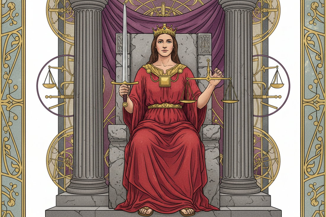 Justice Tarot Card: Karma, Balance & Truth