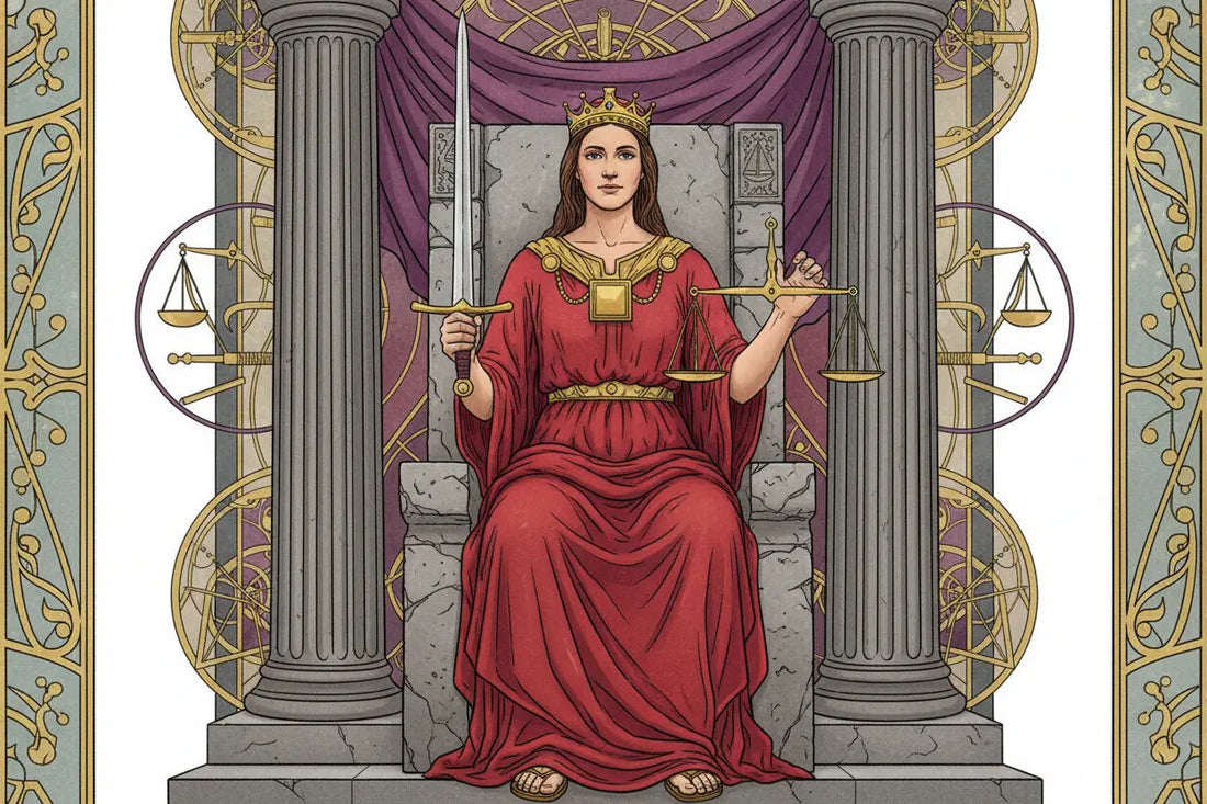 Justice Tarot Card: Karma, Balance & Truth - Nicole's ritual universe