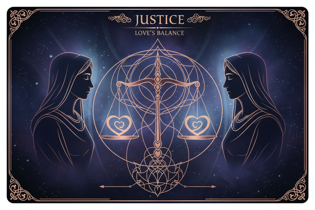 Justice Tarot in Love Readings: What It Really Means - Nicole's ritual universe