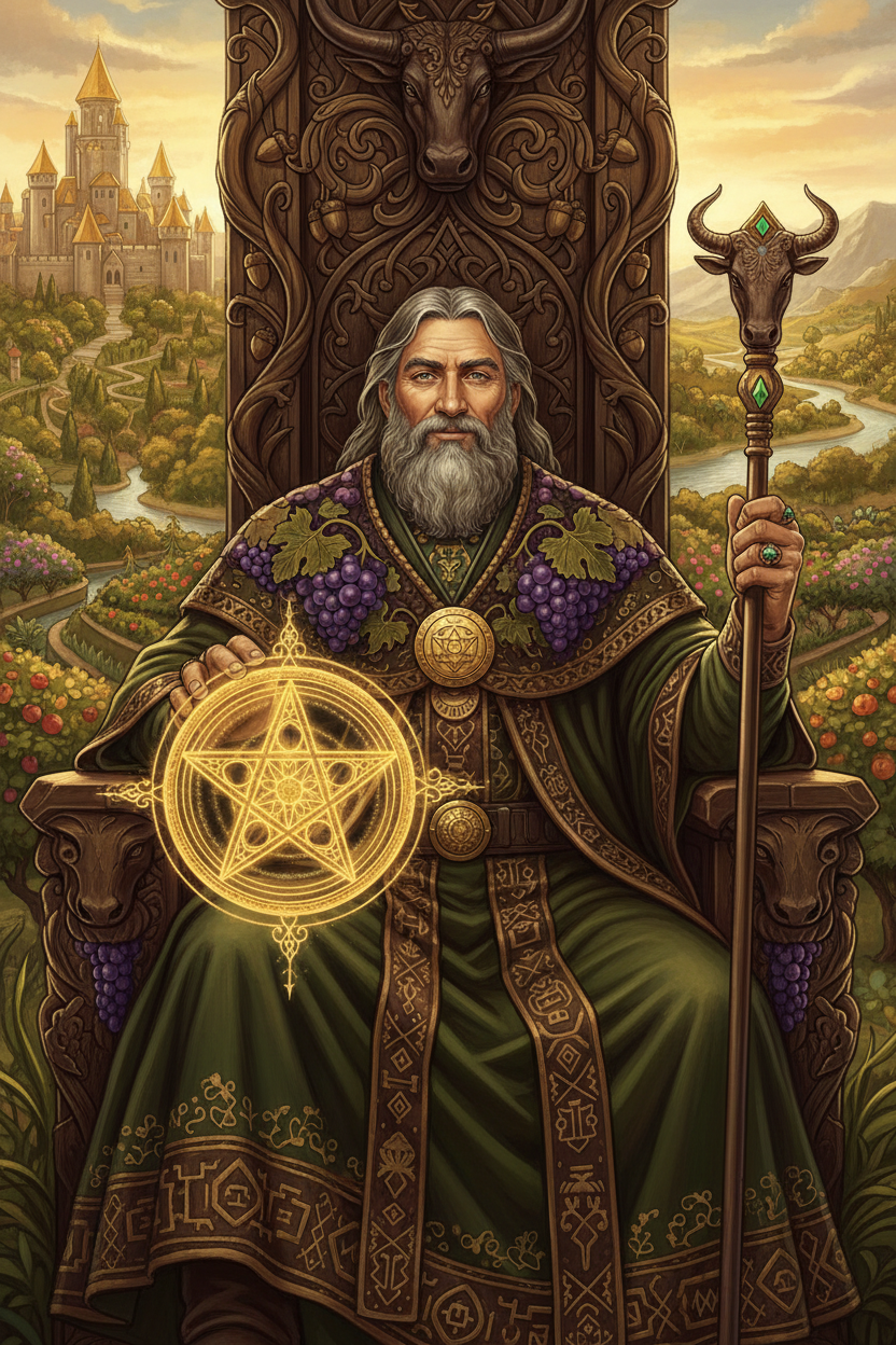 King of Pentacles (Light Path): Tarot Card Meaning, Ritual & Meditation Nicole's ritual universe