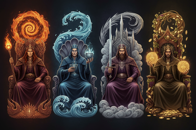 King of Wands vs King of Cups vs King of Swords vs King of Pentacles