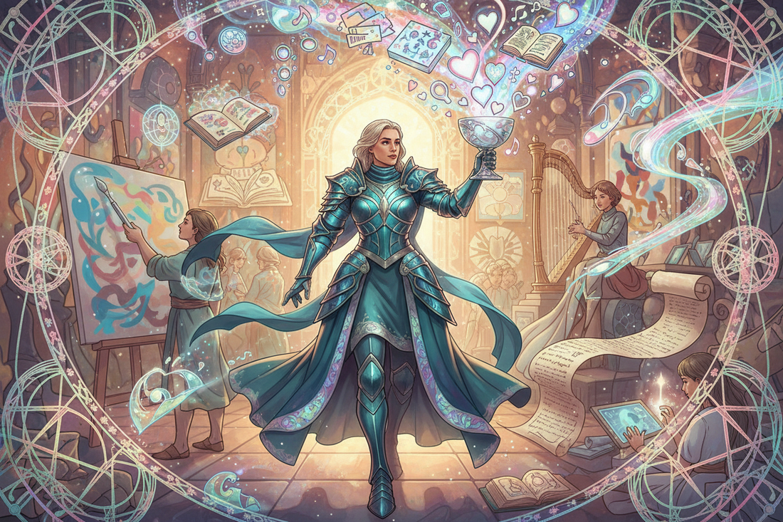 Knight of Cups in Career Readings: Creative Pursuit & Passionate Work - Nicole's ritual universe