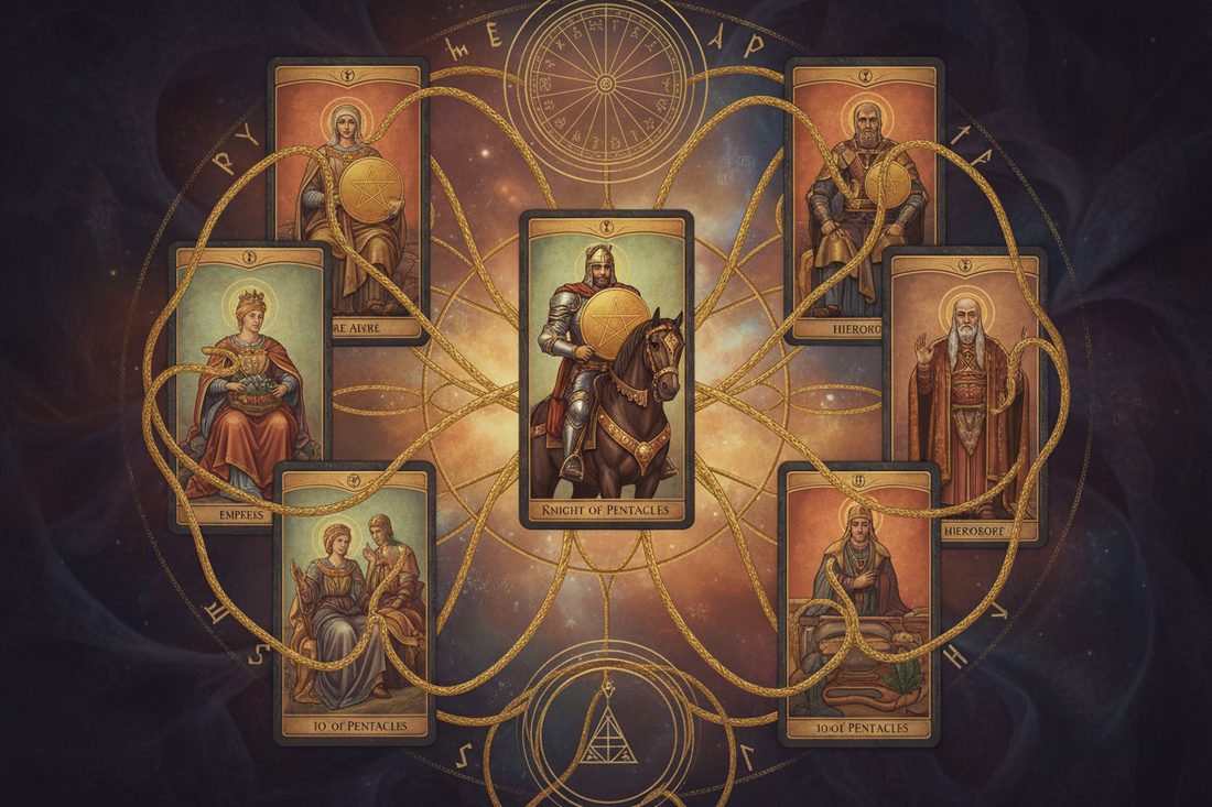Knight of Pentacles Combinations: With Major & Minor Arcana