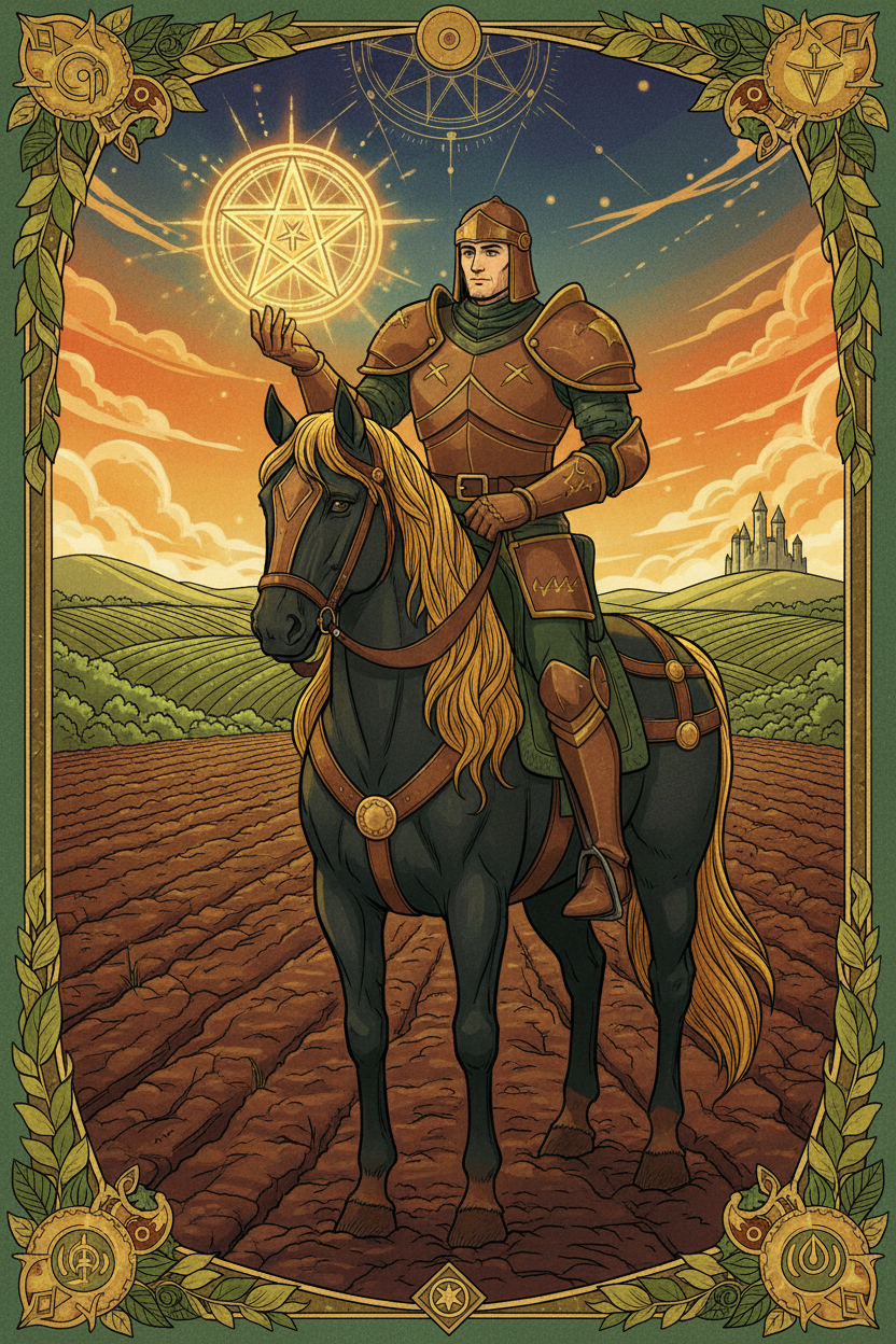 Knight of Pentacles (Light Path): Tarot Card Meaning, Ritual & Meditation Nicole's ritual universe
