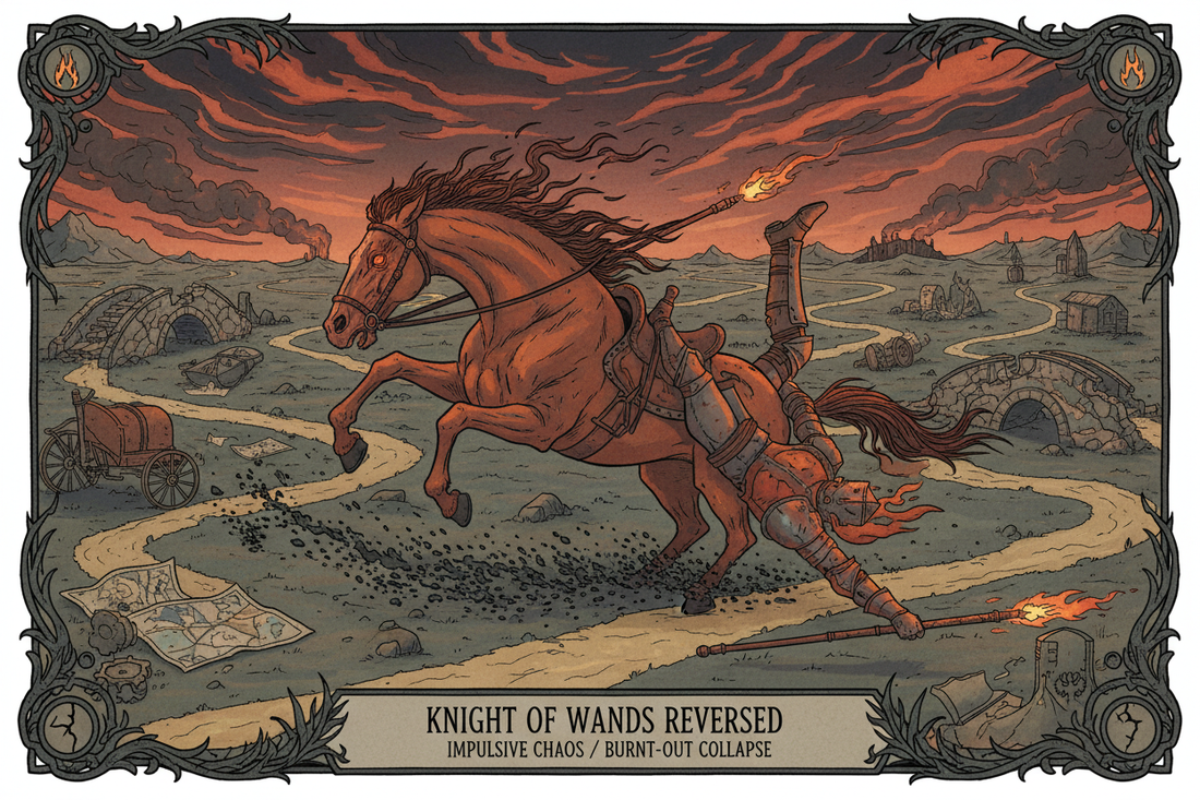 Knight of Wands Reversed: Reckless Impulsivity or Burnt-Out Passion - Nicole's ritual universe