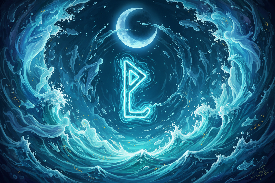Laguz Rune: Complete Guide to Meaning & Magic - Nicole's ritual universe