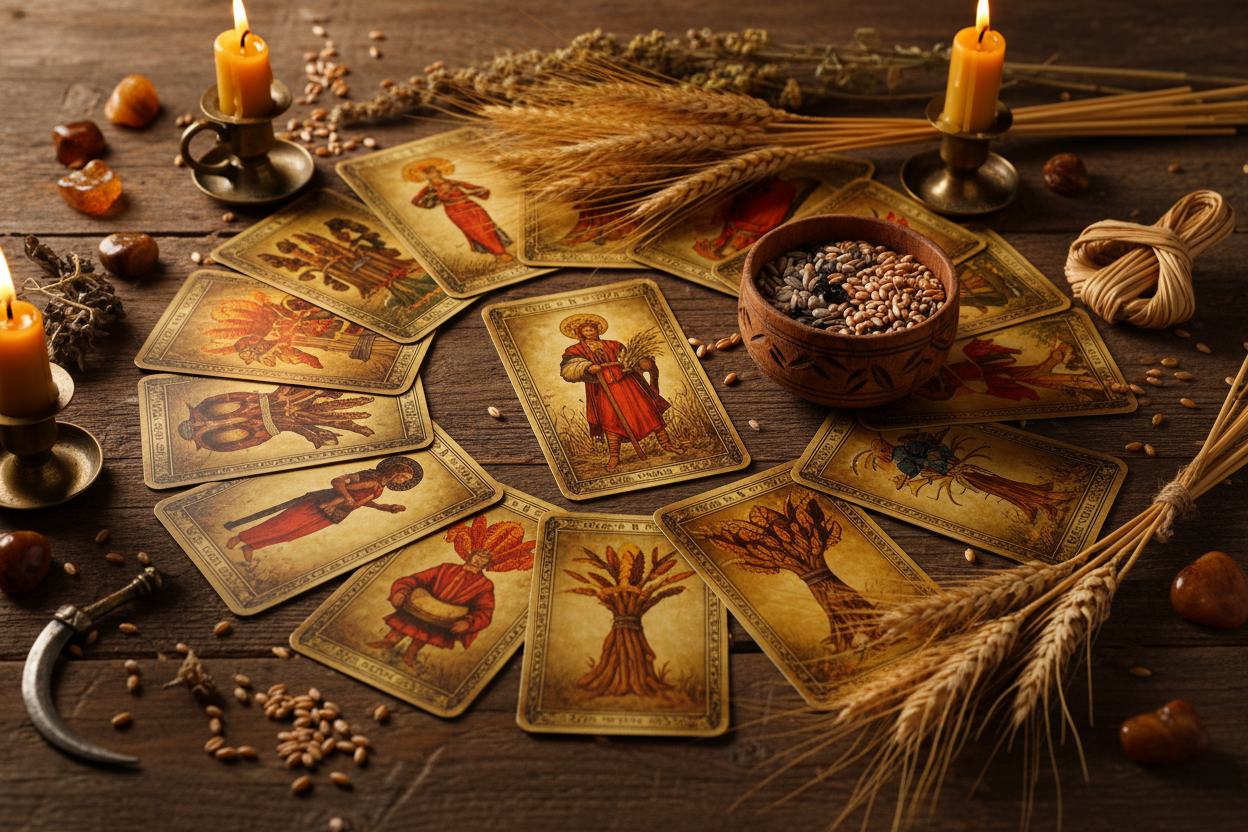 Orcaleo Ritual Lammas Eve Divination: Harvest Tarot Spreads and Grain Oracle Readings ...