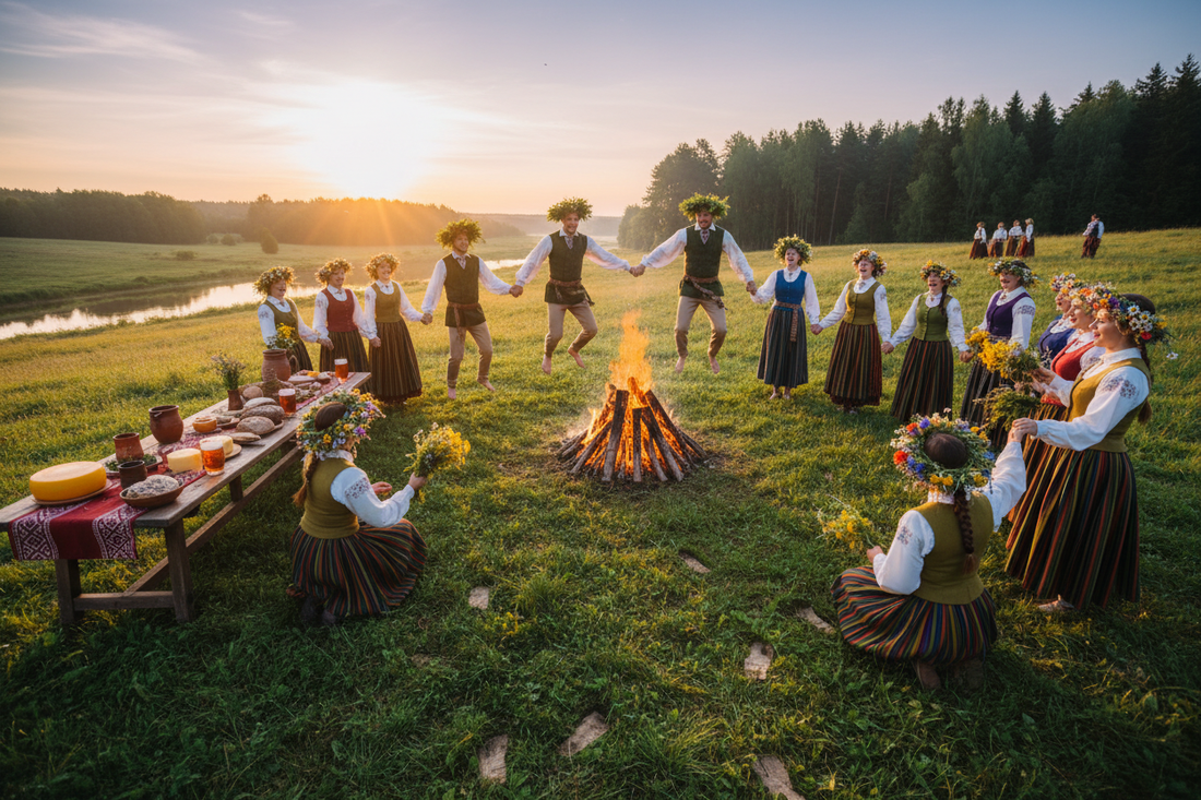 Jāņi: Latvian Midsummer - Oak Wreaths, Fire Jumping, and the Magic of Herbs - Nicole's ritual universe