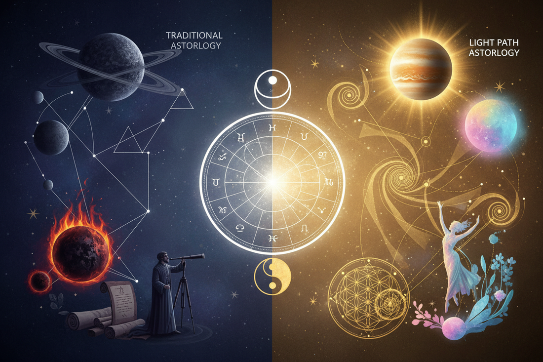 Light Path Astrology vs Traditional Astrology - Nicole's ritual universe