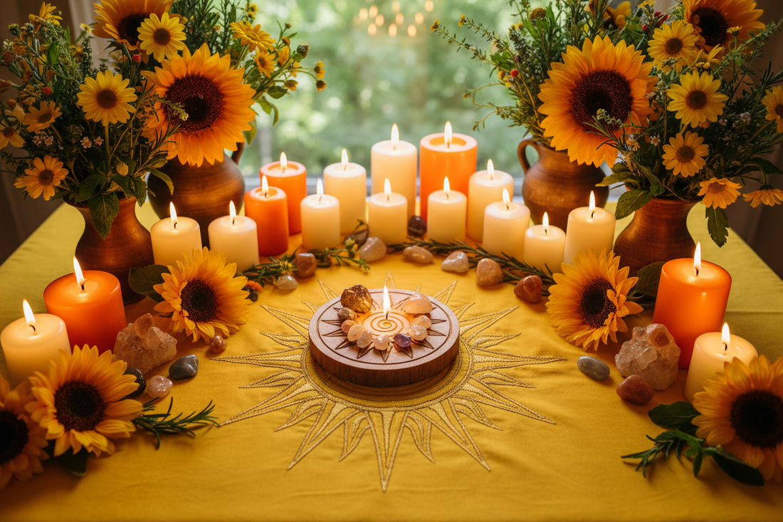 Litha Light Path Altar: Creating Sun Sacred Space - Nicole's ritual universe