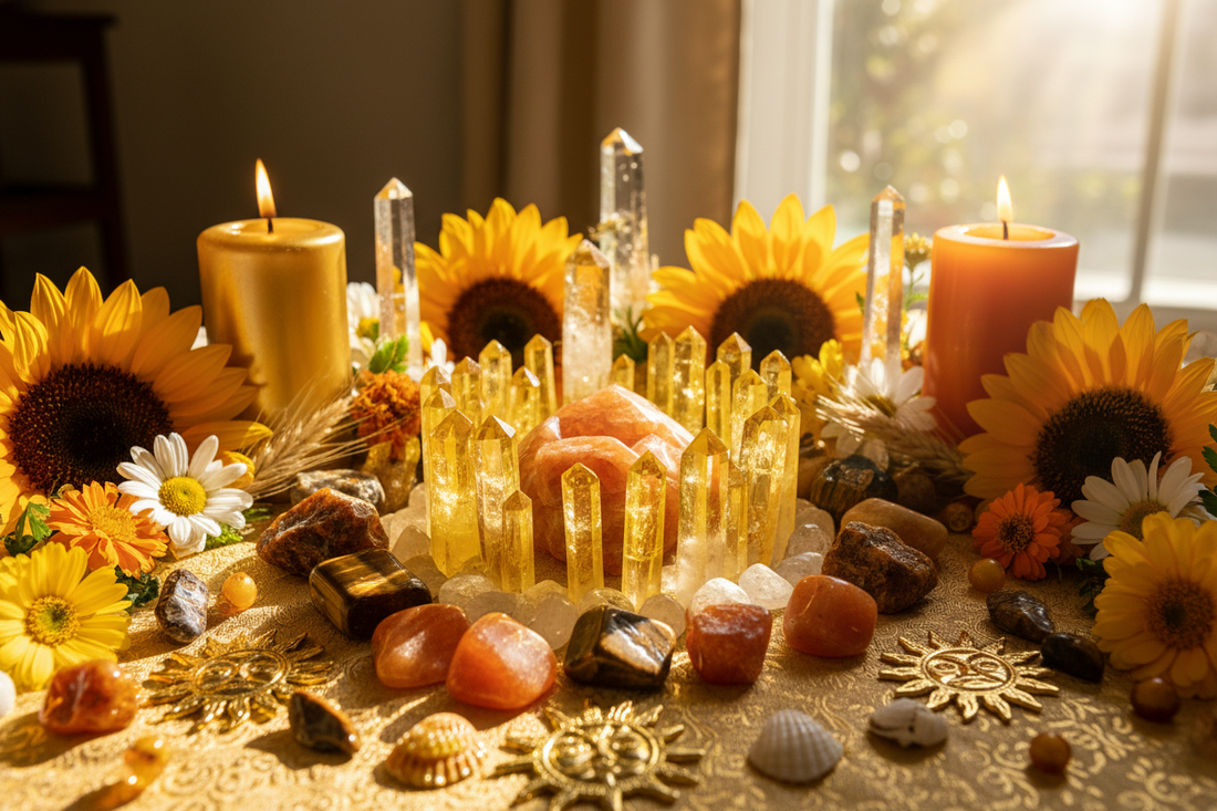 Litha Crystals: Citrine, Sunstone & Tiger's Eye - Nicole's ritual universe