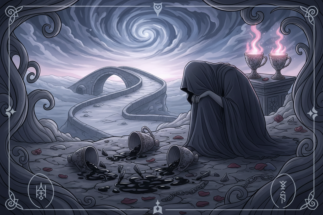 Five of Cups in Love Readings: Heartbreak, Loss & Healing - Nicole's ritual universe