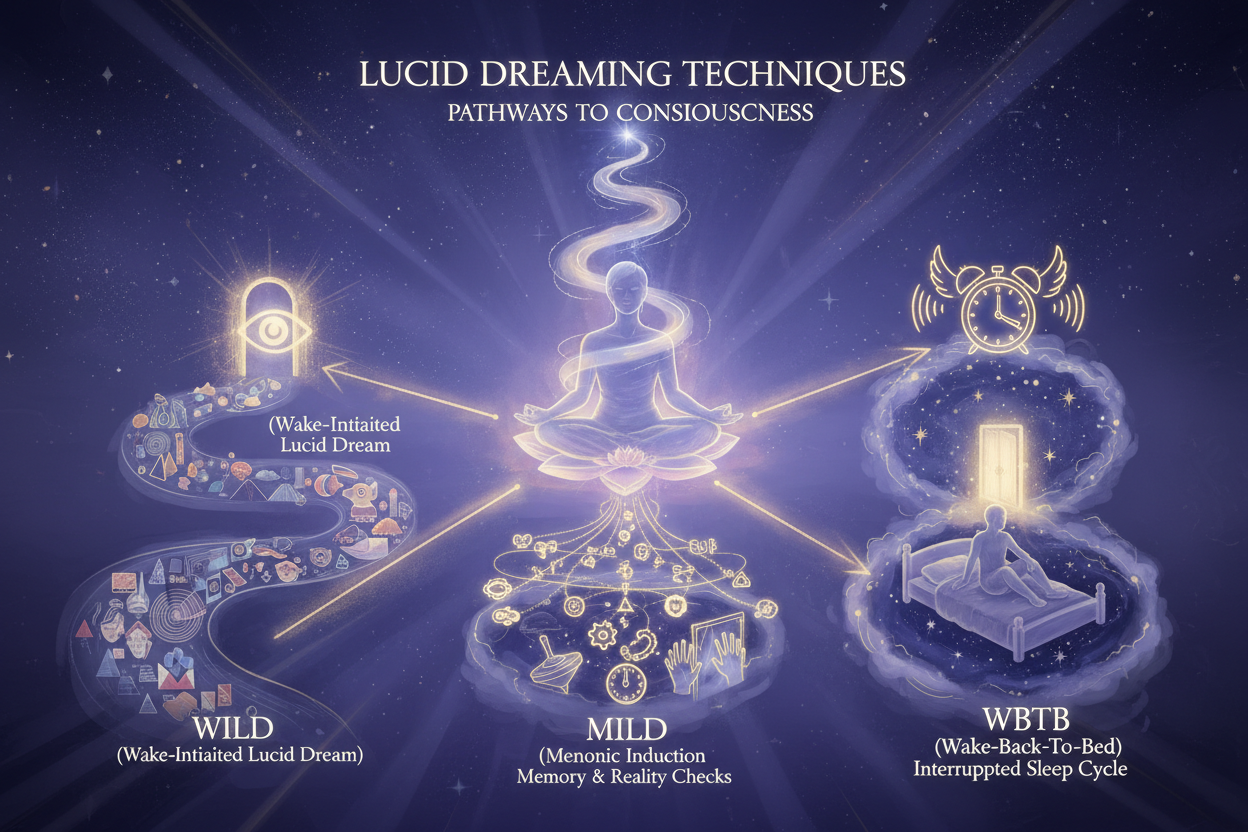 How To Dream Lucid Dreaming Techniques: WILD, MILD & More | Complete Methods Guide ...