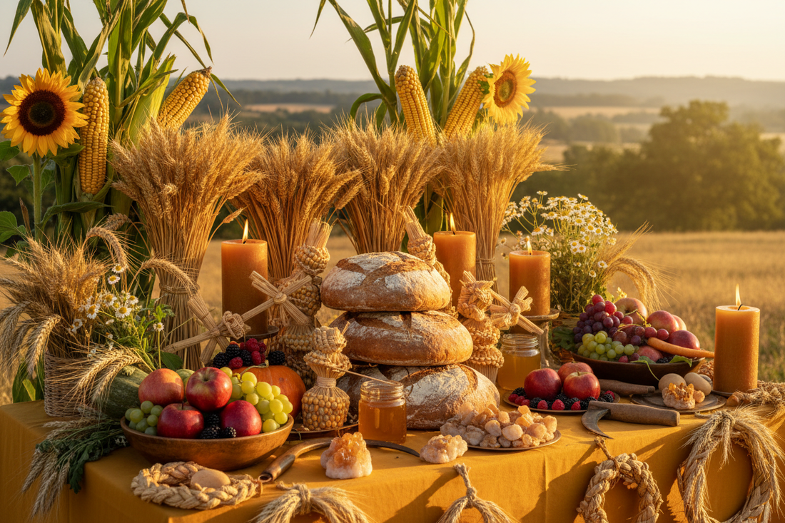 Lughnasadh Altar Setup: Wheat, Bread & Gold - Nicole's ritual universe