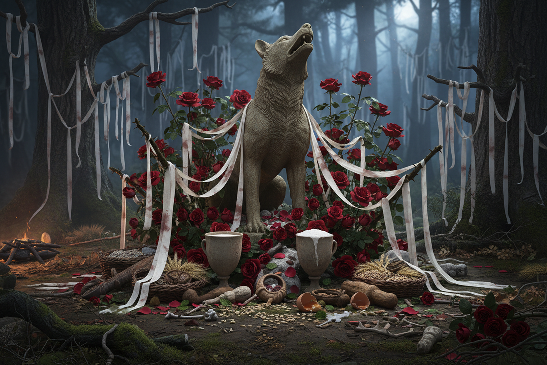 Lupercalia Altar: Wolf Symbols, Red Roses, and Fertility Offerings - Nicole's ritual universe