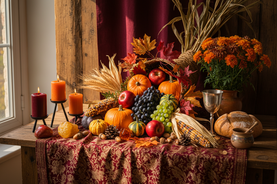 Mabon Altar & Decorations: Autumn Equinox Harvest Setup - Nicole's ritual universe