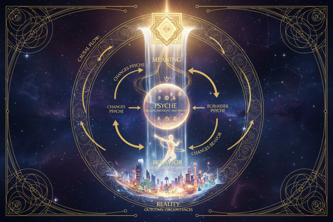 The Essence of Magic Symbols: Meaning → Psyche → Behavior → Reality