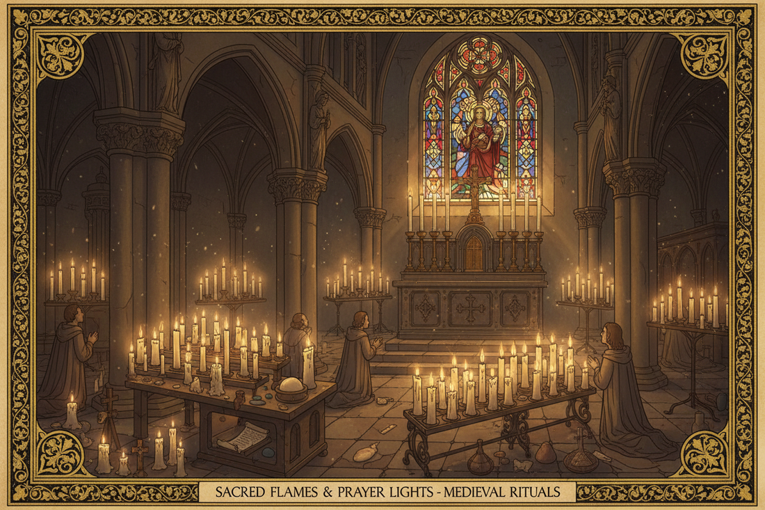 Medieval Church Candles Prayer Votive Holy Light - Nicole's ritual universe