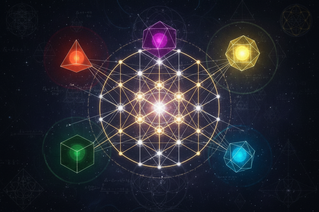 Metatron's Cube and Platonic Solids: Geometry