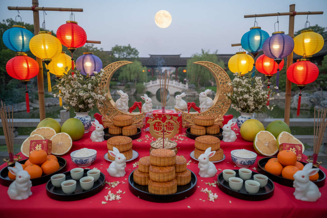Mid-Autumn Altar: Mooncakes, Lanterns, and Moon Symbols - Nicole's ritual universe