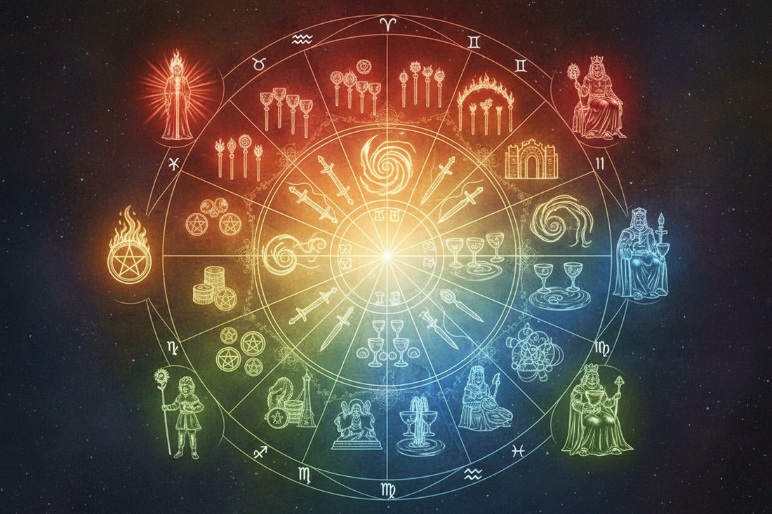 Minor Arcana × 4 Elements × 12 Houses: The 56-Card Astrological Matrix