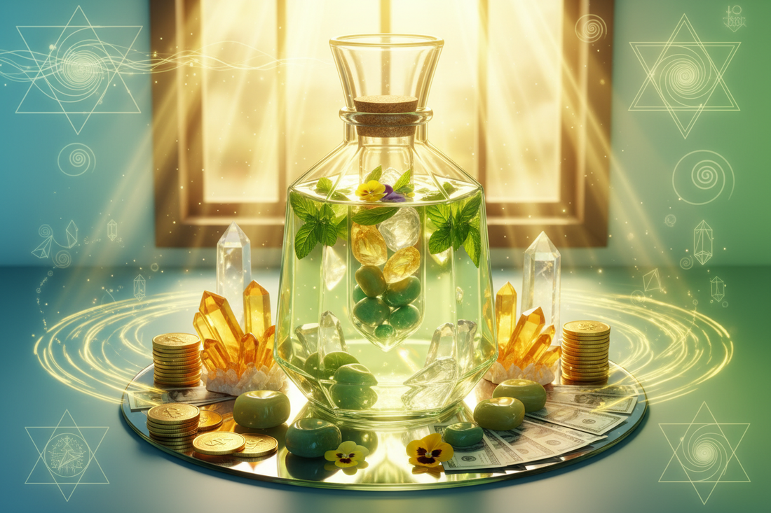Money Crystal Elixir: Gem Water for Wealth - Nicole's ritual universe