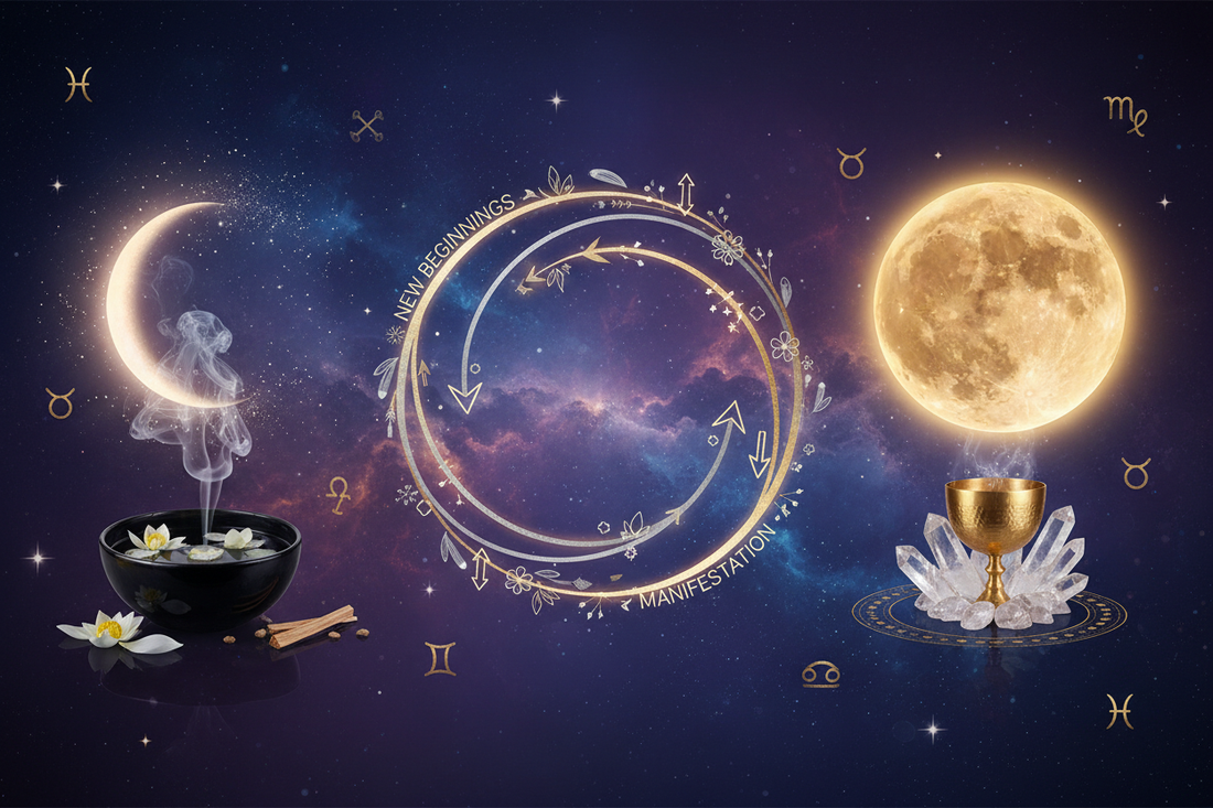 Manifestation Moon Cycle: New Moon Ritual + Full Moon Audio - Nicole's ritual universe