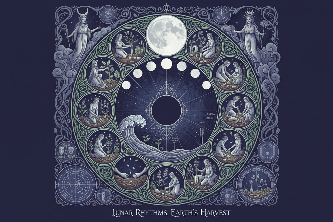 Moon Phase Harvesting: Timing Your Plant Magic by Lunar Cycles - Practical Guide to Lunar Gardening and Herbalism - Nicole's ritual universe