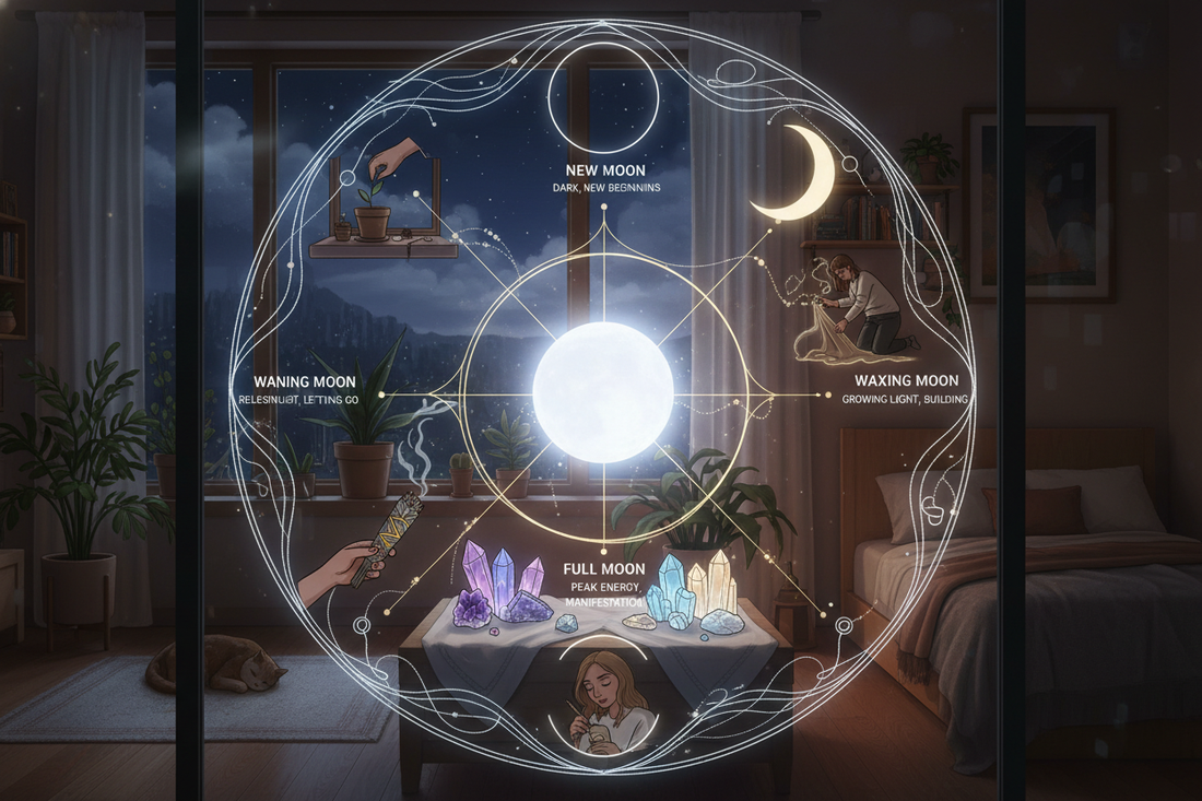 Moon Phase Home Magic (New, Full, Waxing, Waning) - Nicole's ritual universe