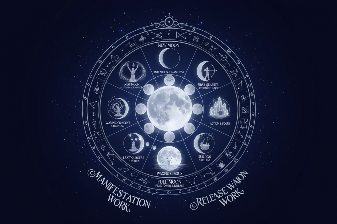 Moon Phases Magic New Waxing Full Waning