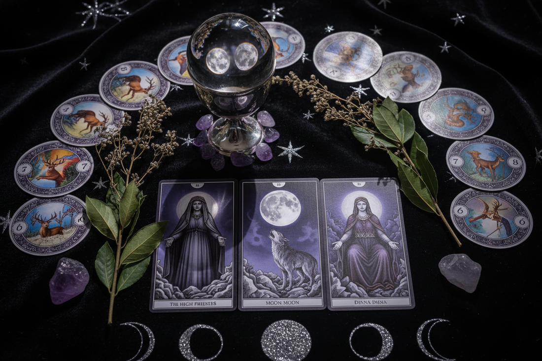 Nemoralia Divination: Moon Tarot Spreads and Diana Oracle Readings - Nicole's ritual universe