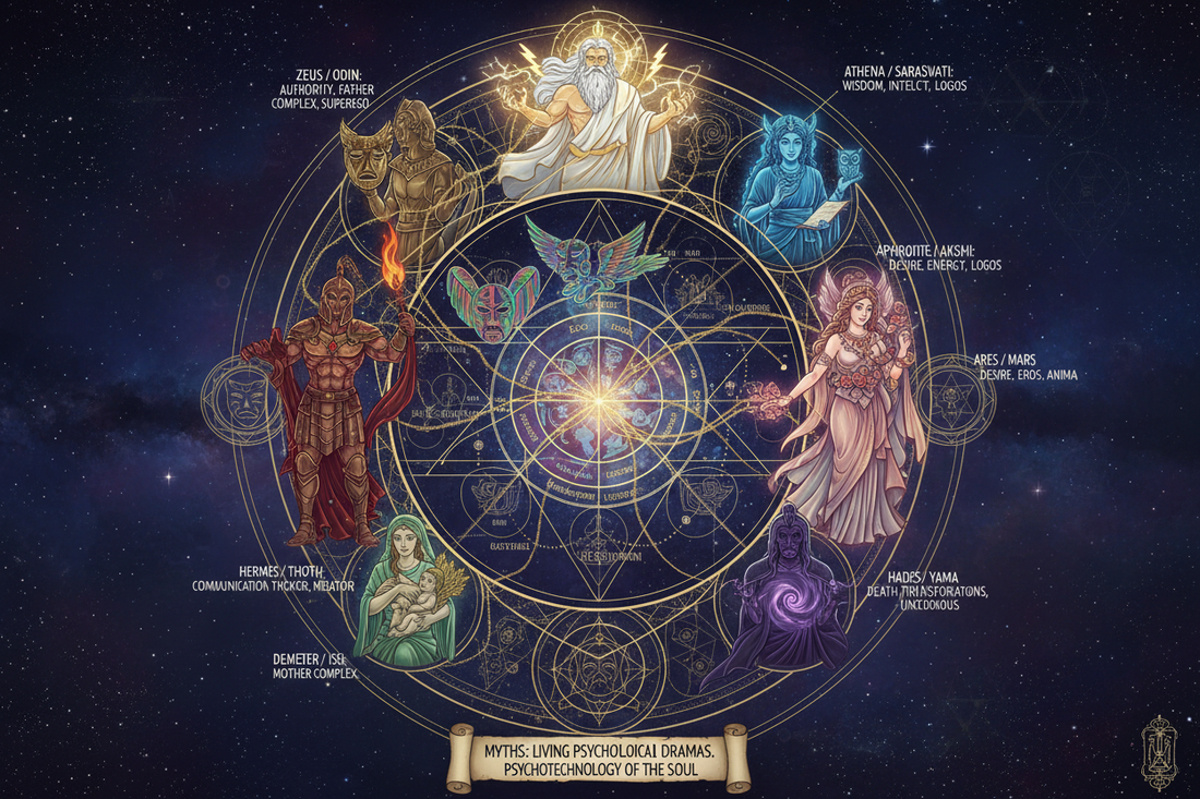 How Mythic Characters Encode Psychological Forces