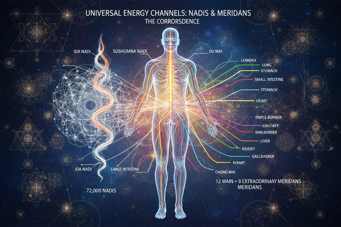 Nadis ↔ Meridians: Channel Systems