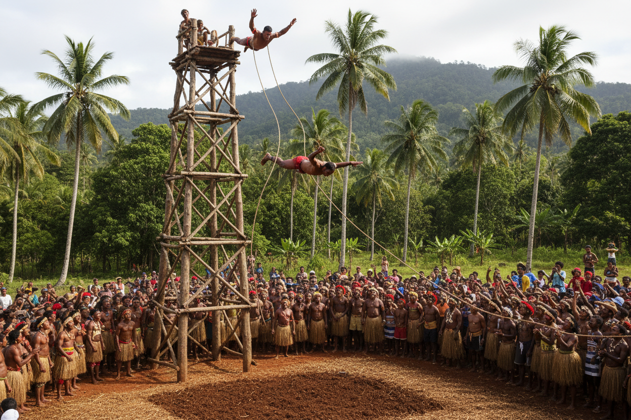 Naghol: Vanuatu Land Diving - Bungee Origins & Harvest Ritual ...