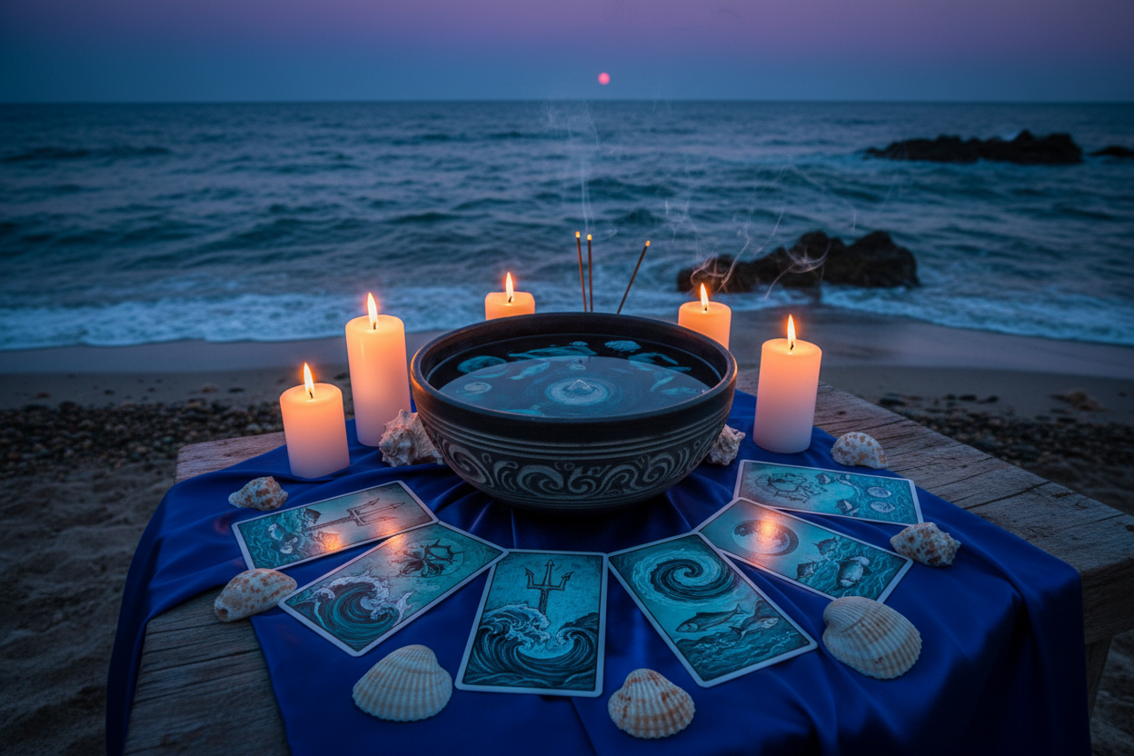 Ocean Ritual Neptunalia Divination: Water Scrying and Neptune Tarot Spreads | Ocean ...
