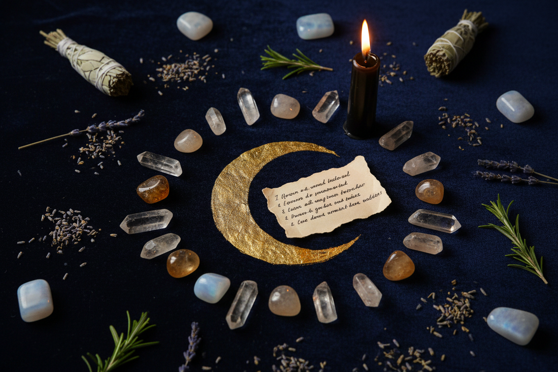 New Moon Rituals: Manifesting with Crystal Energy
