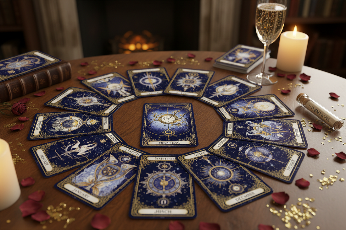 The New Year Tarot Spread: 12-Month Reading for the Year Ahead Nicole's ritual universe