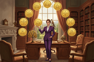 Nine of Pentacles in Career Readings: Financial Independence & Success