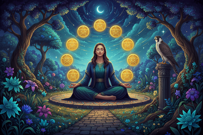 Nine of Pentacles Spiritual Meaning: Sacred Solitude & Inner Abundance
