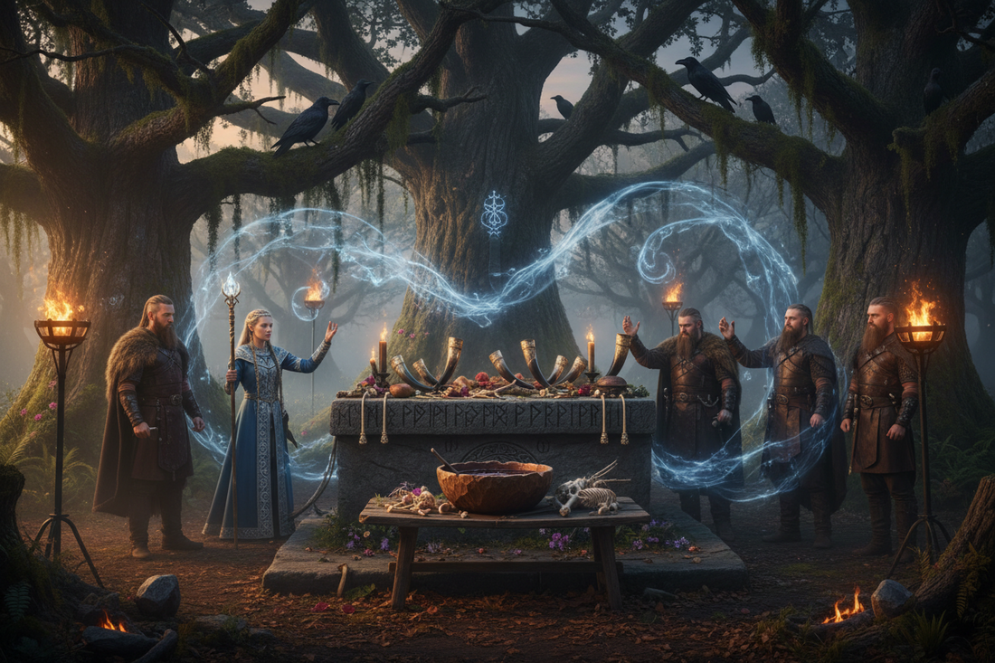 Norse Blót Rituals: Viking Sacrificial Ceremonies, Seidr Magic & Sacred Mead