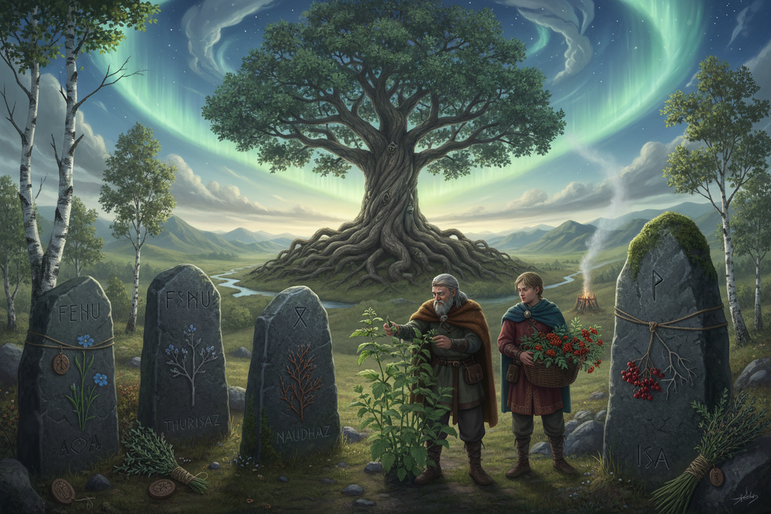 Norse & Germanic Plant Lore: Yggdrasil's Children and Runic Herbs - Ancient Northern Plant Wisdom - Nicole's ritual universe
