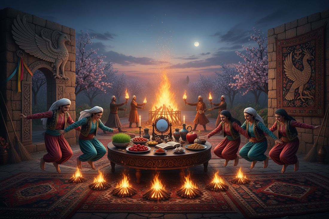Nowruz Folklore: Haft-Sin Table, Fire Jumping, and Zoroastrian Traditions - Nicole's ritual universe