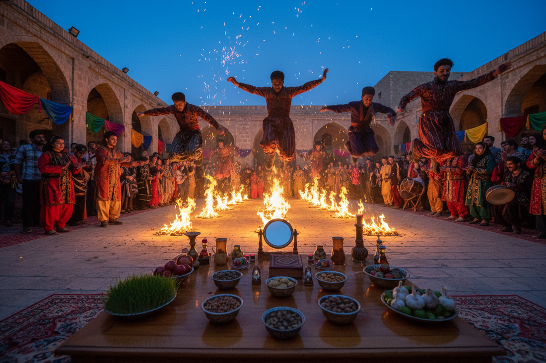Nowruz Rituals: Fire Jumping and Haft-Sin Table Setting - Nicole's ritual universe