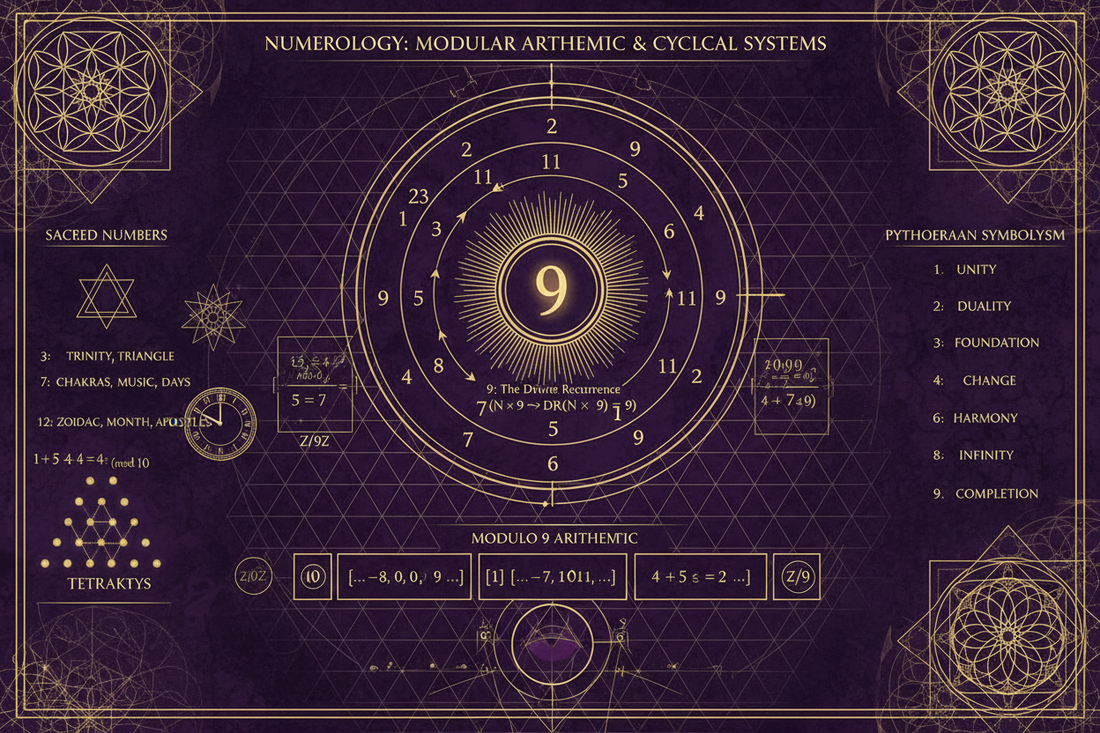 Numerology as Modular Arithmetic: The Cycles of Numbers and Digital Roots - Nicole's ritual universe