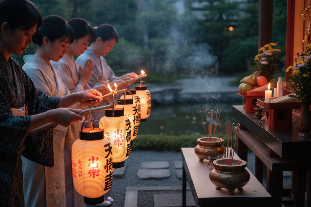 Obon Rituals: Lantern Lighting and Ancestor Welcoming Ceremonies ...